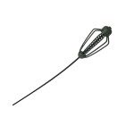 Fishing feeder with rod, approximate 50 grams, 25 cm, dark green color